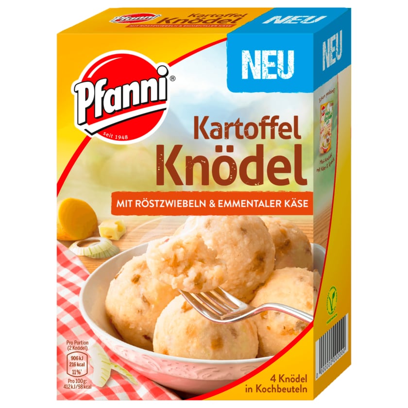 Pfanni Kartoffel Knödel mit Röstzwiebeln und Emmentaler Käse 120g
